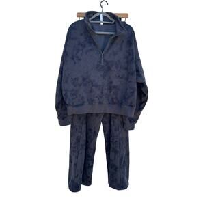 Fabletics‎ Wide Leg Sweatpants & Quarter Zip Sweatshirt Matching Outfit, XXL